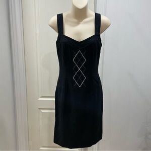 Blume Size 8 Black Dress Viscose Linen Blend, Adjustable Straps Made in Canada